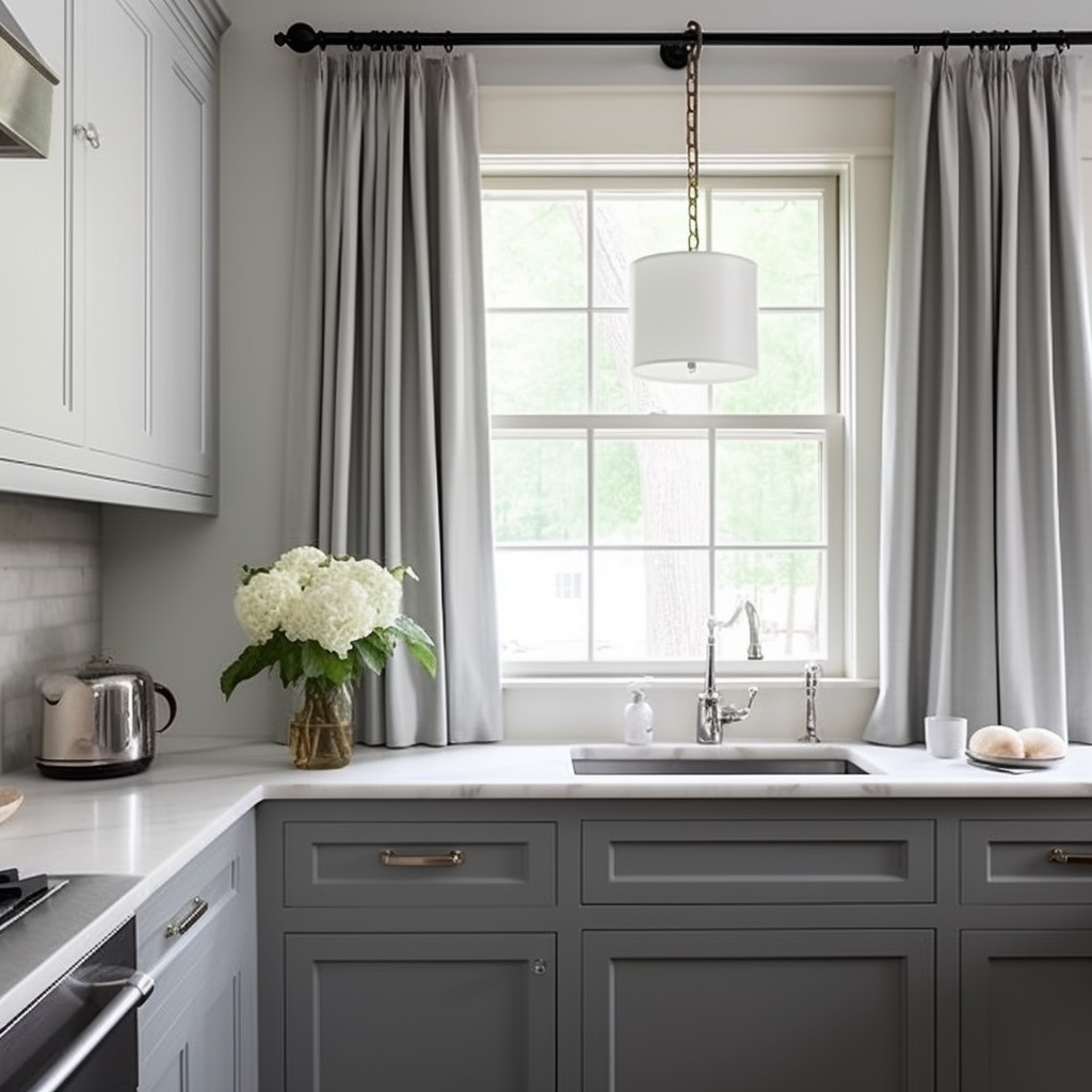 Subtle  Simple Kitchen Curtain Designs