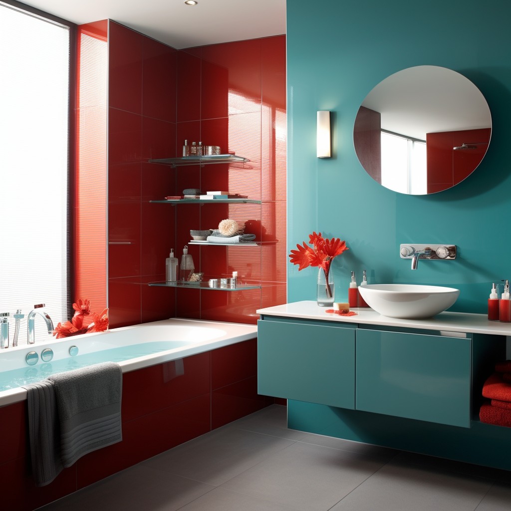 Teal - Matching Red Color Combination