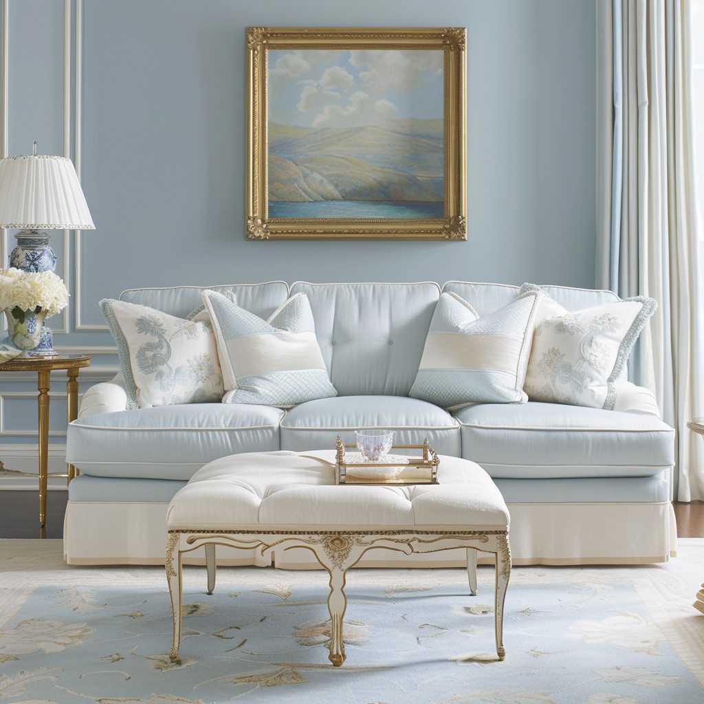 the Perfection of Light Blue Contrast Colour - Ivory