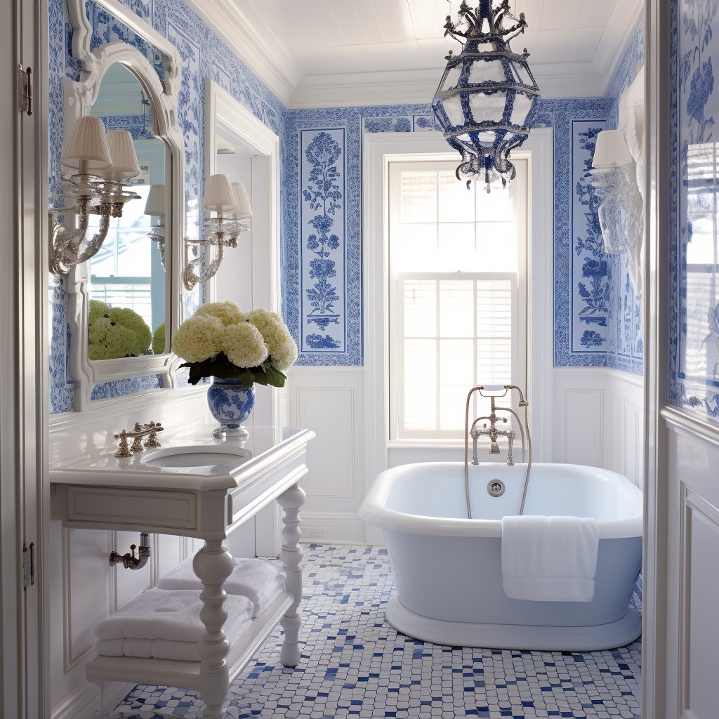 The Royal Blue and White Bathroom - Blue And White Colour Combination For Bedroom