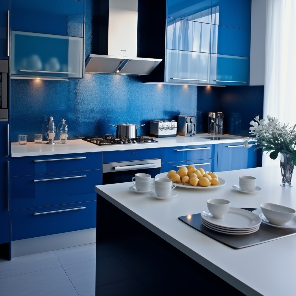 The Ultra-Modern Blue and White Kitchen - Blue And White Colour Scheme