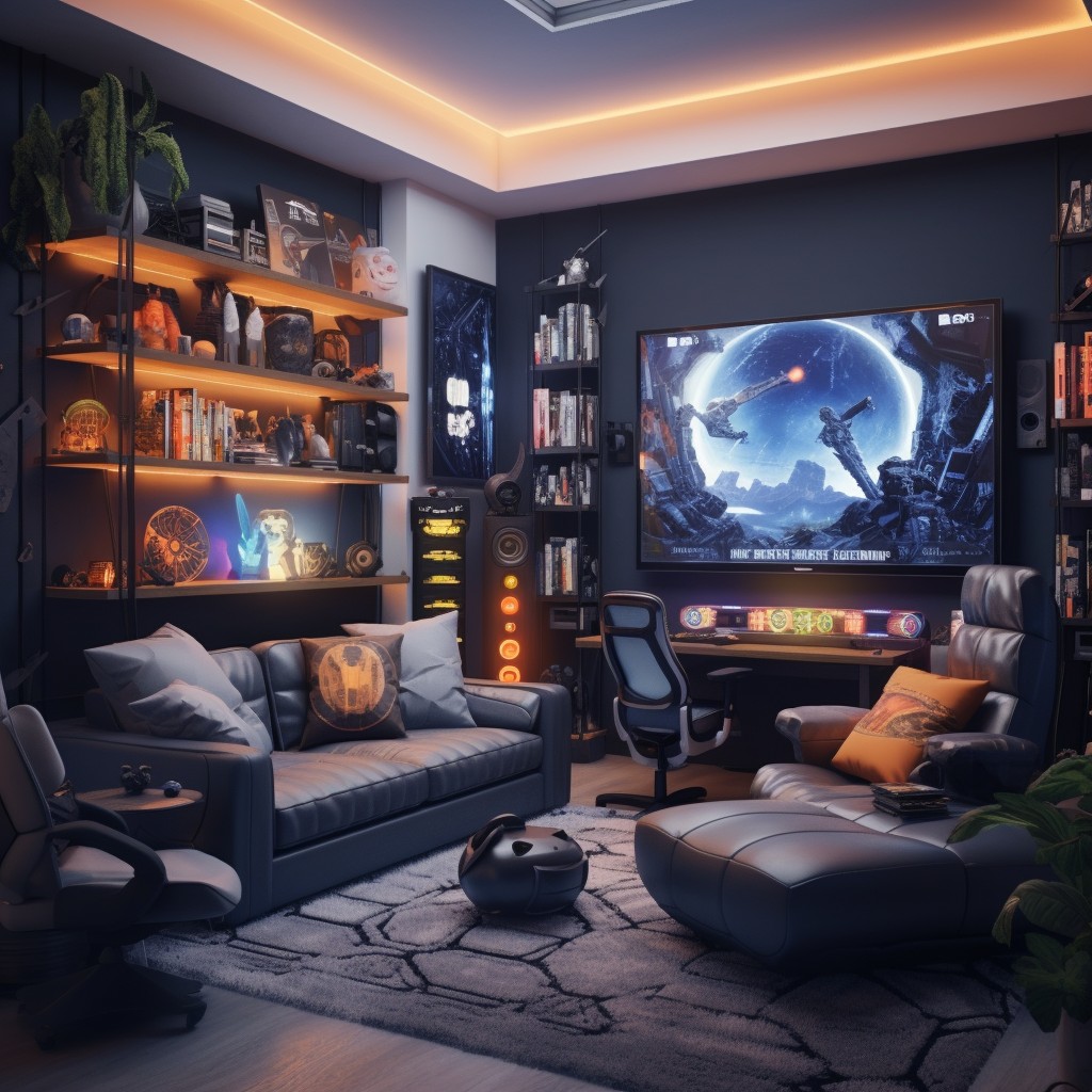 Themed Decor Zones - Bedroom Gaming Setup