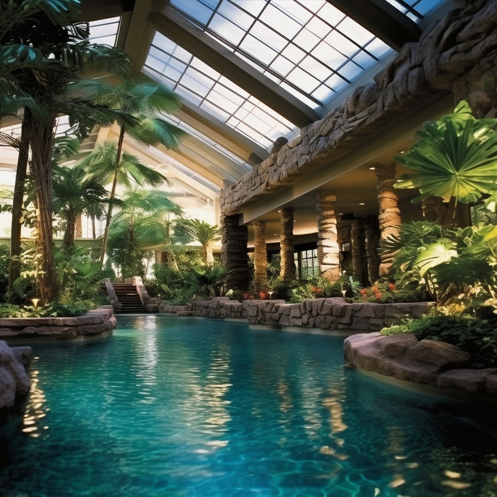 Tropical Haven Themed Swimming Pool - Pool Indoor