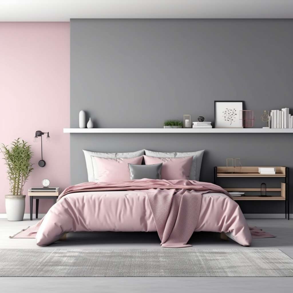 Try a Grey Base - Grey And Pink Colour Combination