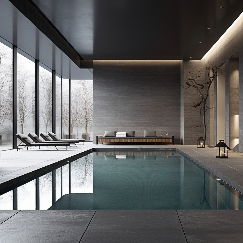 Uncluttered And Modern Minimalist - Indoor Swimming Pool