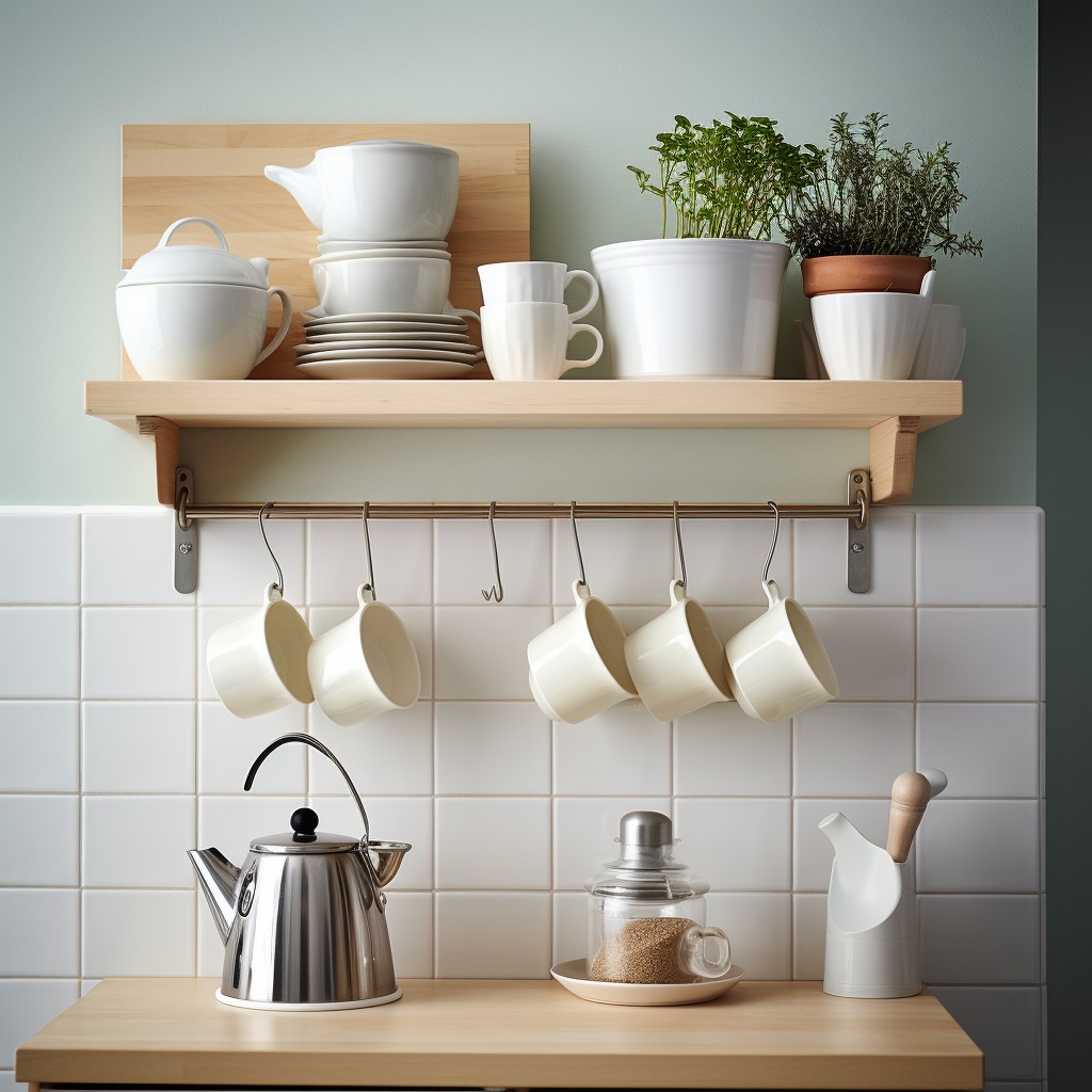 Under-Cabinet Hooks and Rods Kitchen Storage Ideas