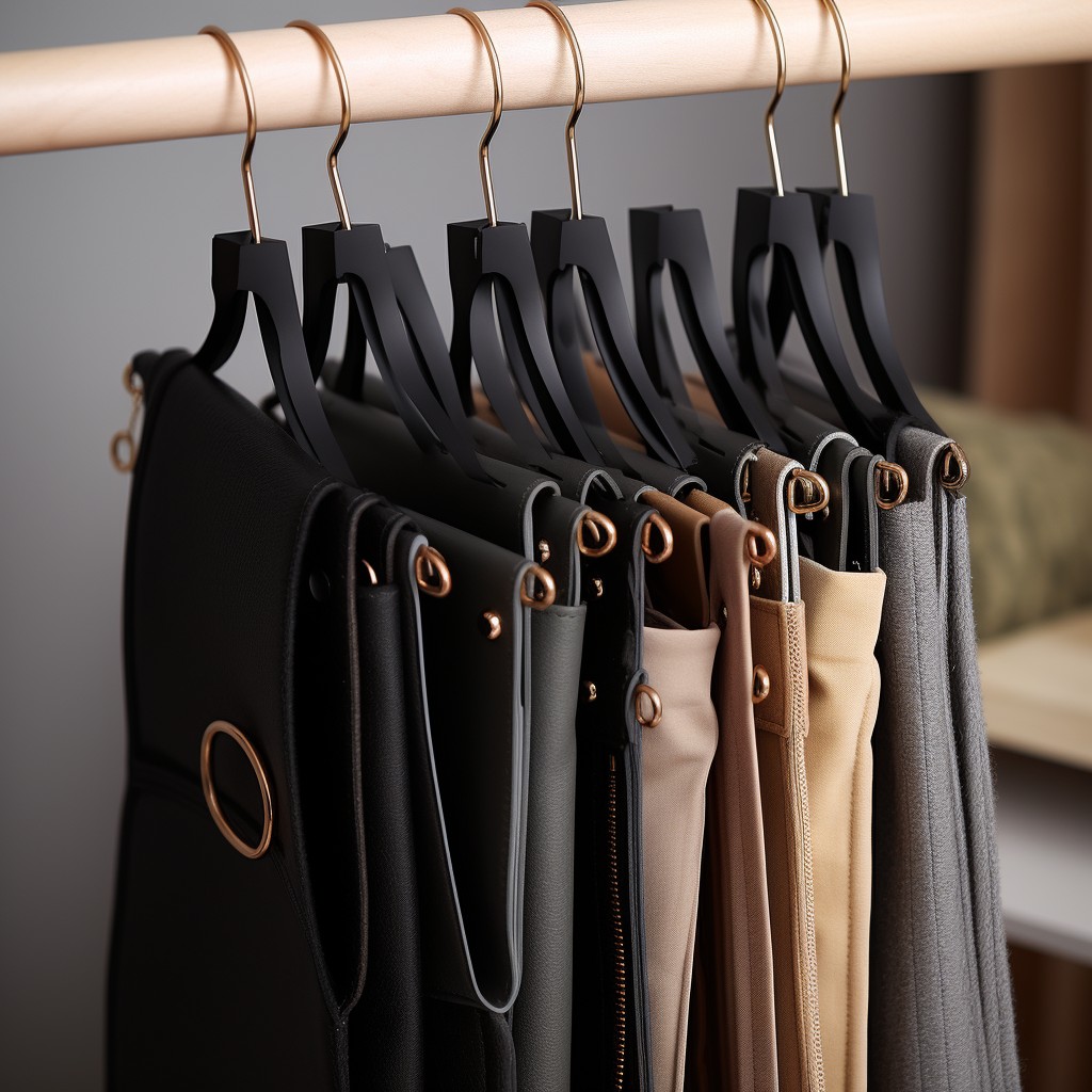 Use a Multi-Layer Hanger for Pants - Small Closet In Bedroom