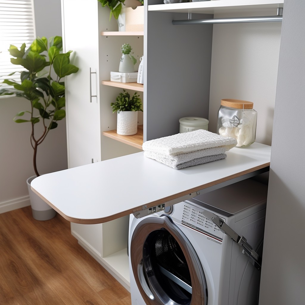 Use Fold-Away Stations With Integrated Ironing - Laundry Area