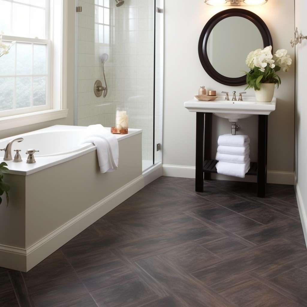 Use Peel-and-Stick Tiles - Bathroom Reno Ideas