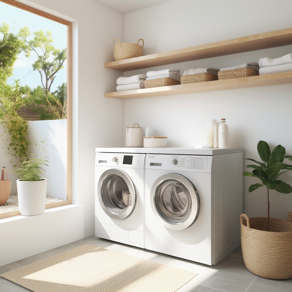 Use Water More Efficiently With Eco-Friendly Features - Tiny Laundry Room Design