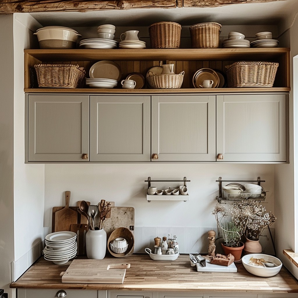 Utilise the Space Above the Cabinets - Small House Mini Kitchen Design