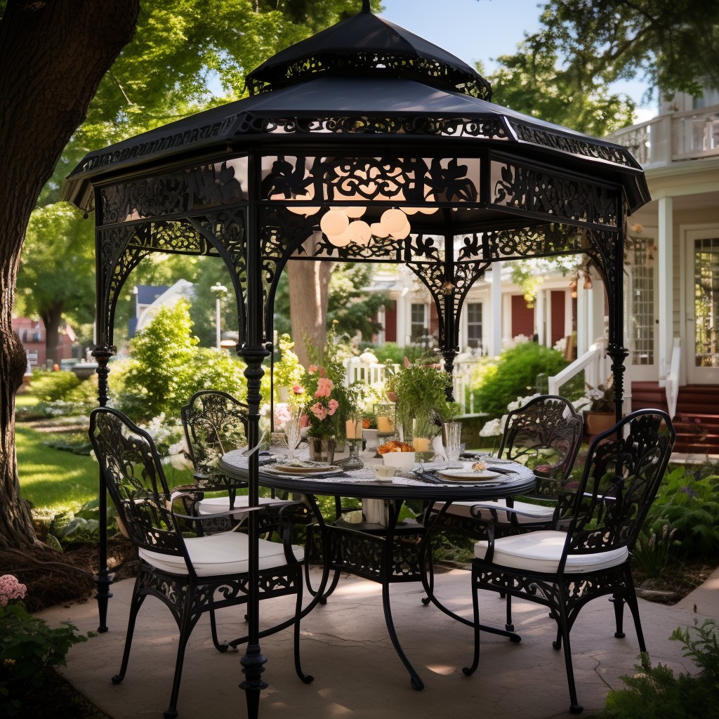 Simple Victorian Gazebo Garden Design