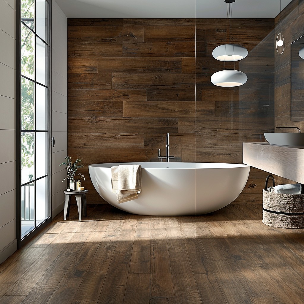 Warm Wooden Wonders - Best Flooring For Bathroom