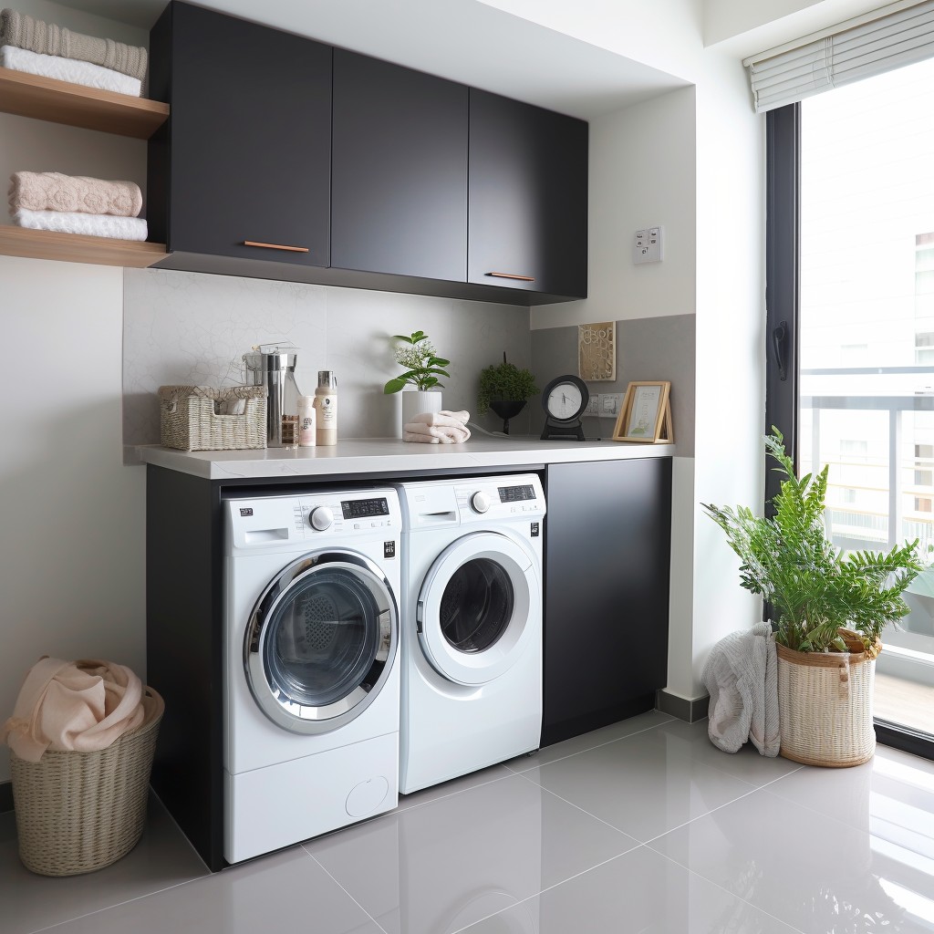 With Ergonomic Design Comfort Meets Functionality - Tiny Laundry Room Ideas