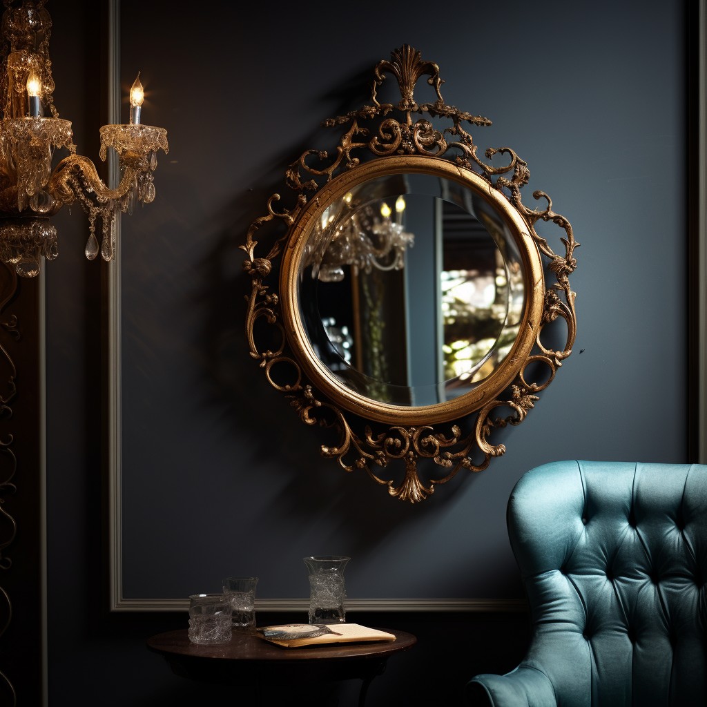 An Antique Designer Mirror for the Bedroom