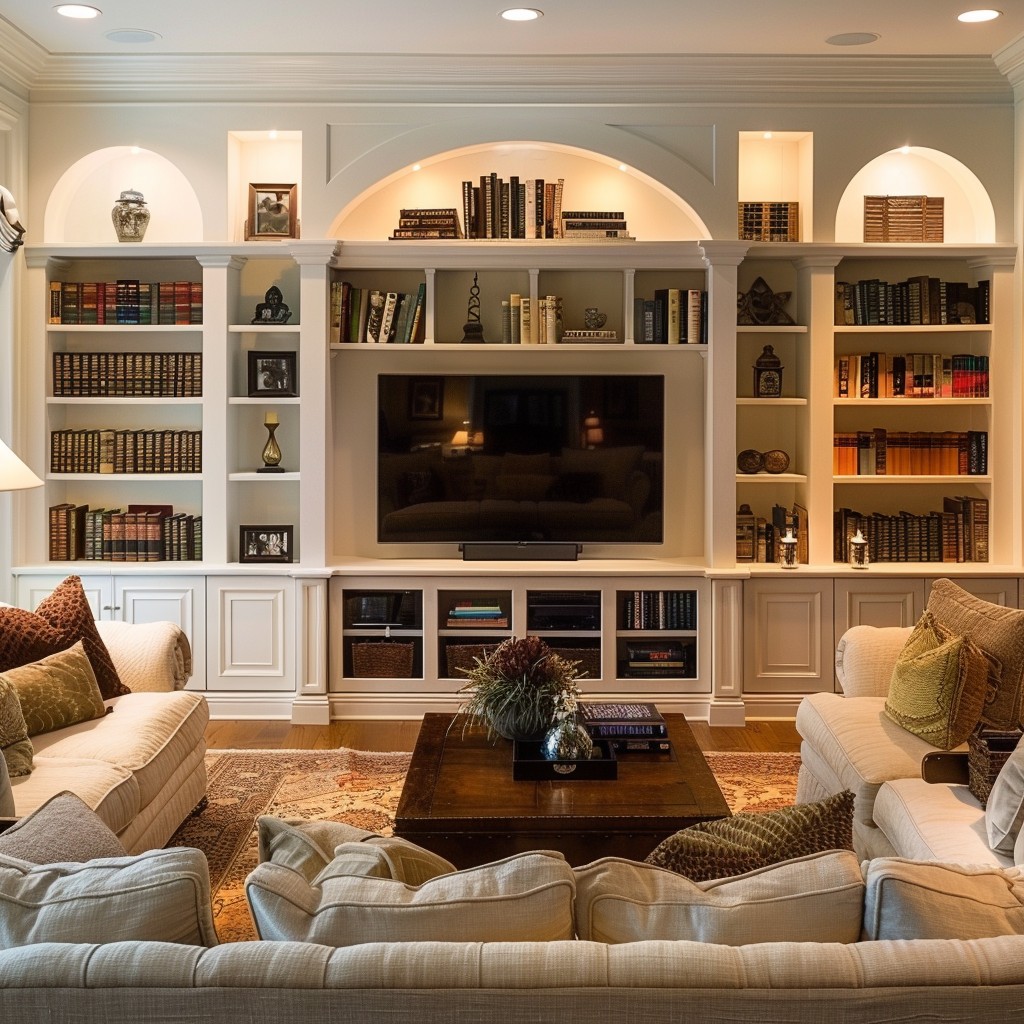 Built-In Shelves Family Lounge Designs