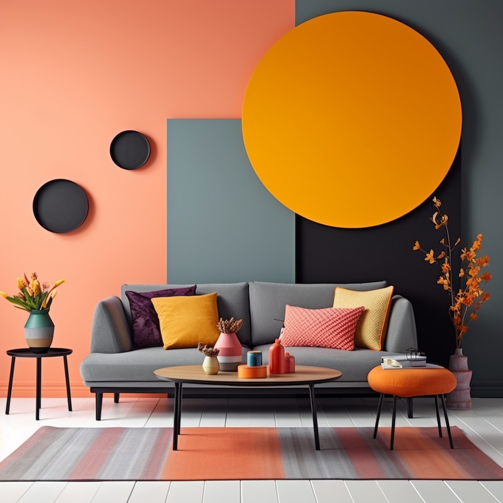 Colour Blocking Ideas For A Accent Wall