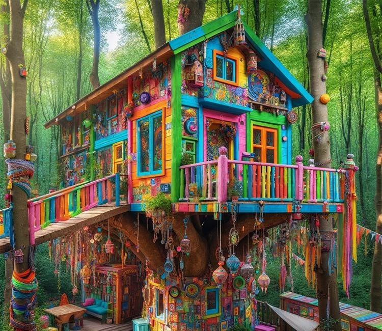 Colourful Family Tree House