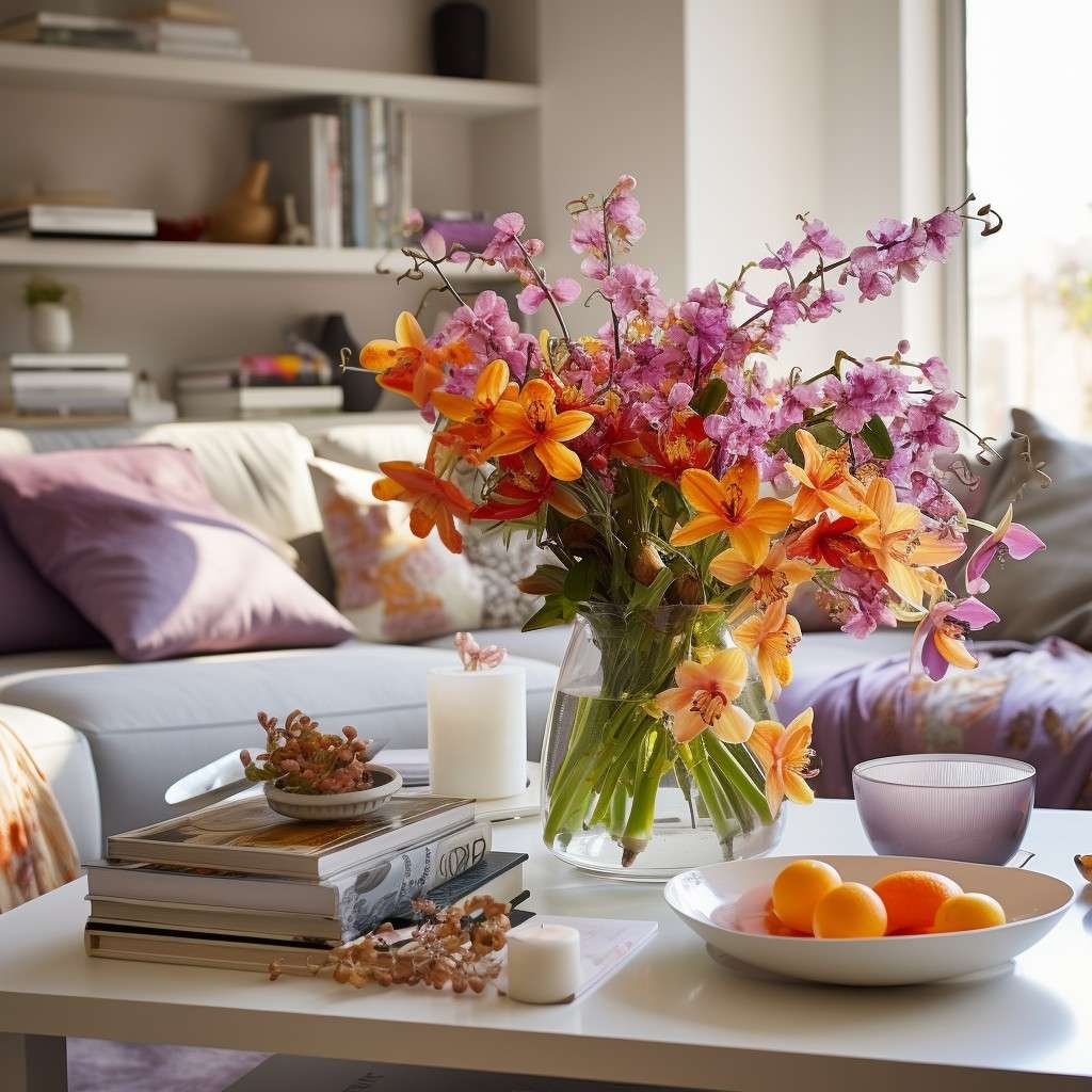 Decorate with Flowers- Simple Ways to Make Living Room Beautiful