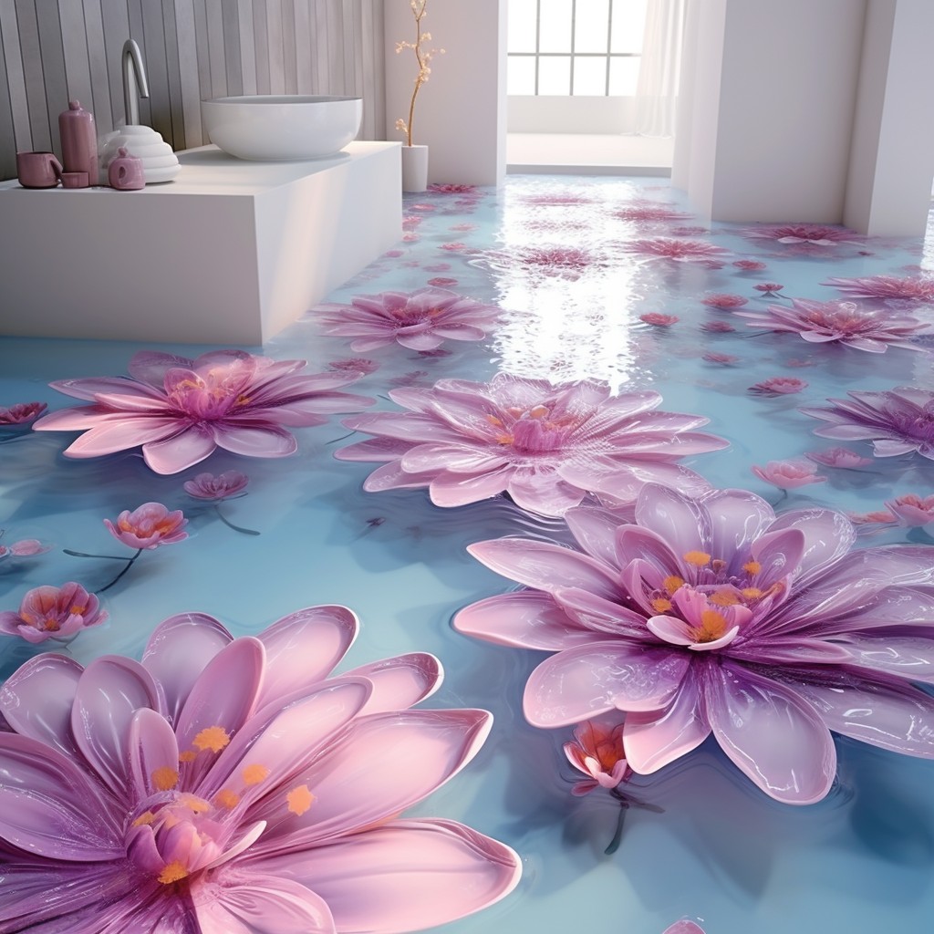 Floral 3d Designing Tiles