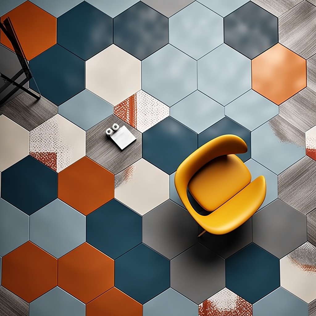 Hexagon Tiles Floor Design