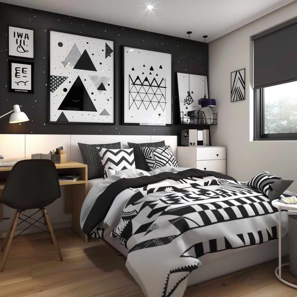 How About Some Geometry- Trendy Teenage Room Decor Ideas