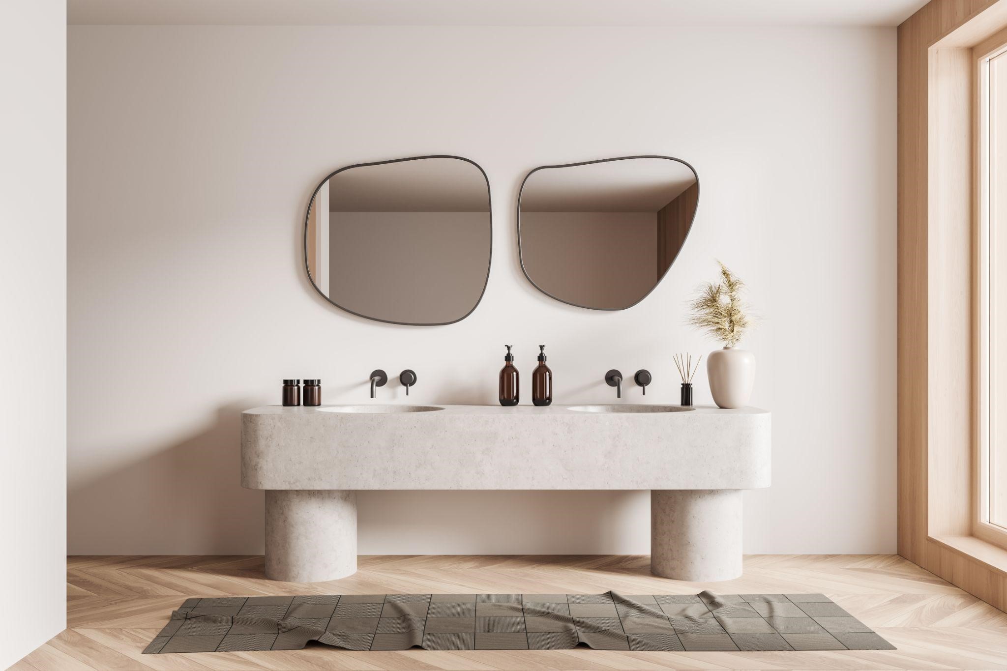 Modern Grainy Finish - Washroom Vanity Designs