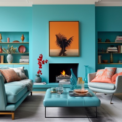 Playful & Bright Turquoise- Color Replacing Dark Green