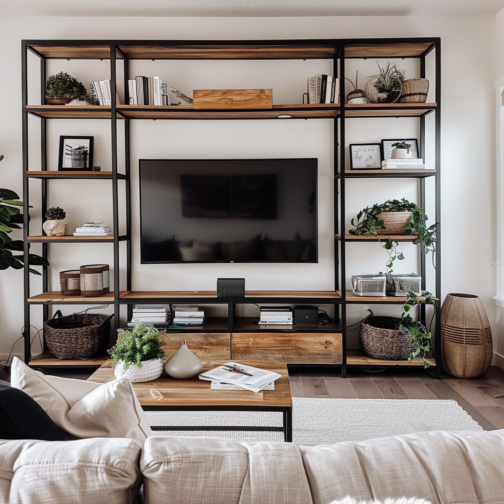 Redefine Family Living Room with Media Centre Bookshelf