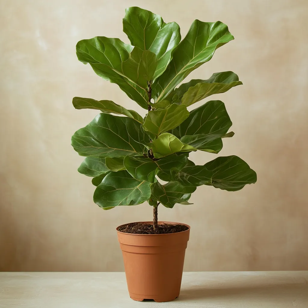 Fiddle Leaf Fig Plant Low Maintenance Indoor House Plants- Fiddle Leaf Fig Plant