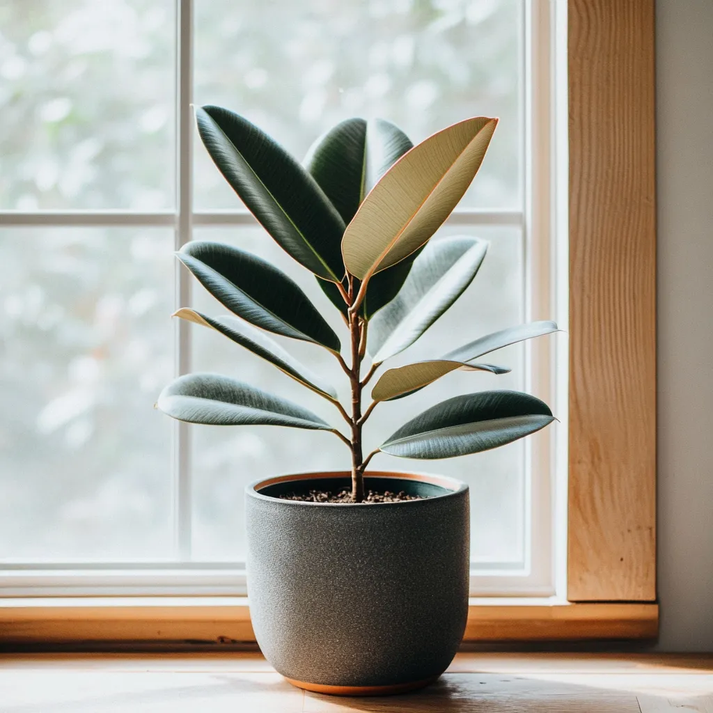 Rubber Plant Low Maintenance Indoor House Plants- Rubber Plant