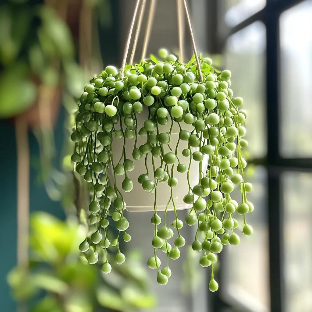 String of Pearls Plant Low Maintenance Indoor House Plants- String of Pearls Plant