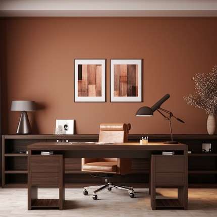 Adorn Your Office Wall Colors with Shades of Brown
