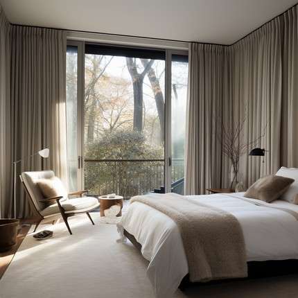 Bedroom Window Treatments Work with Room Proportions