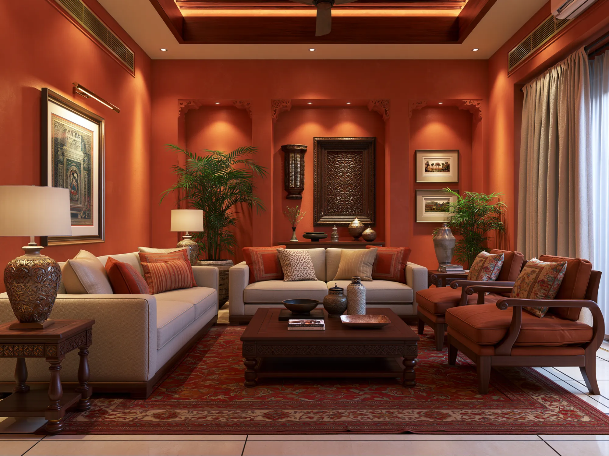 Best Approach to Use Dark Orange Colour in Home