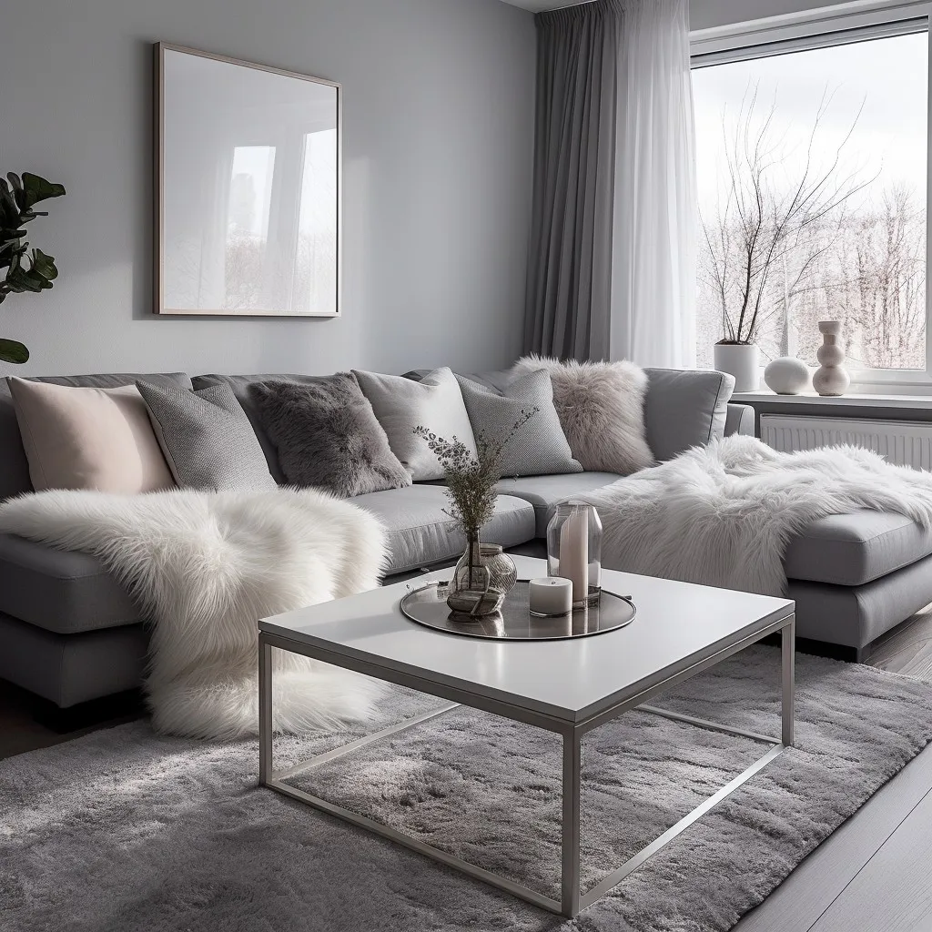 Blend Some Textures for Grey and White Living Room