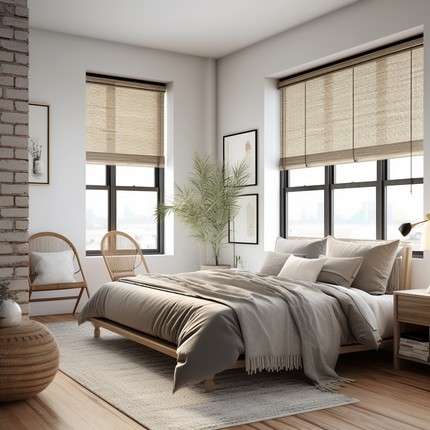 Bring Texture with Rattan - Modern Window Treatments