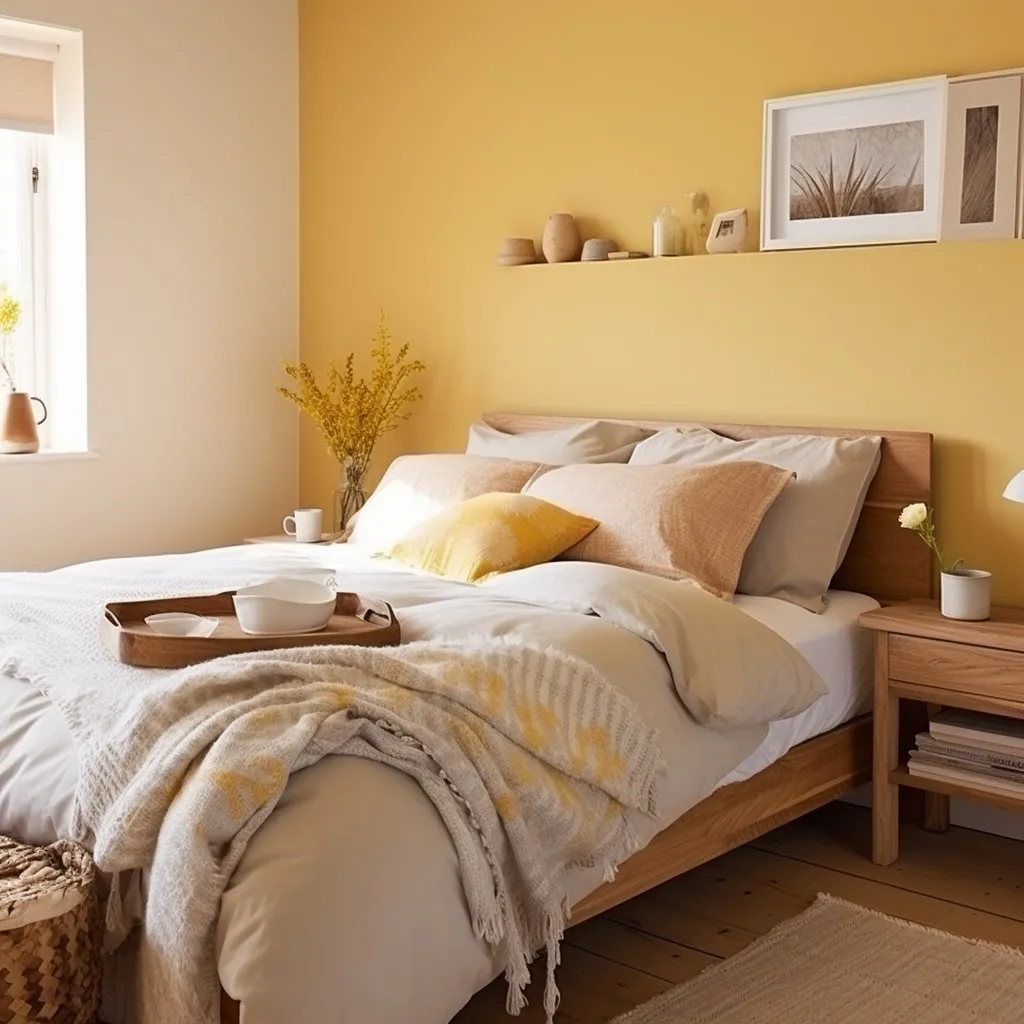 Butter Yellow and Pine Wood Colour Combination
