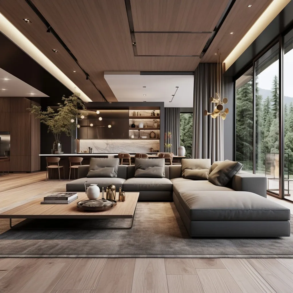 Charcoal Grey and Light Brown Combination