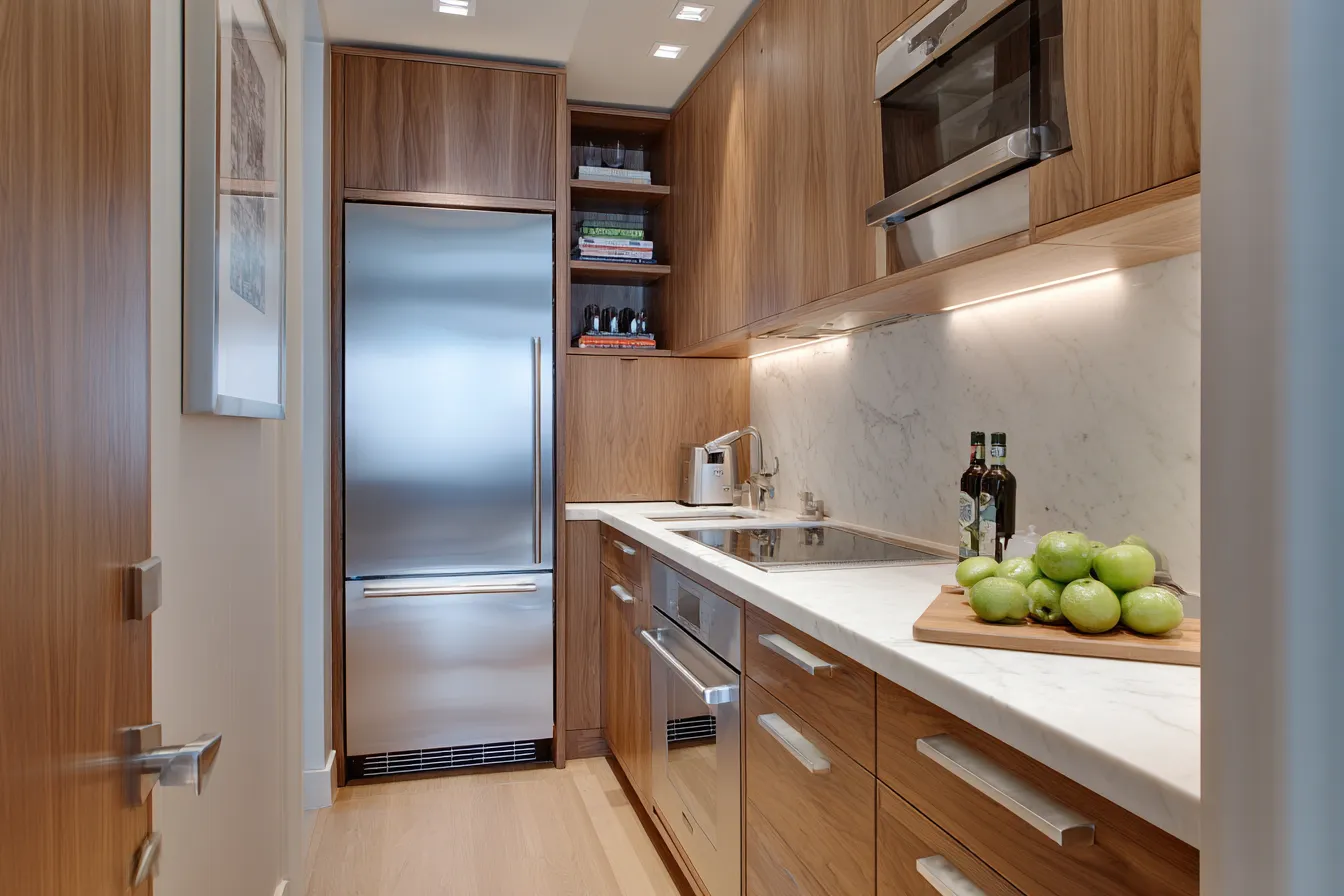 Choose Slimline Appliances in small kitchen Choose Slimline Appliances- small modular kitchen idea