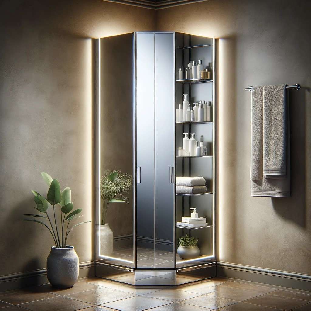 Corner Bathroom Mirror Ideas