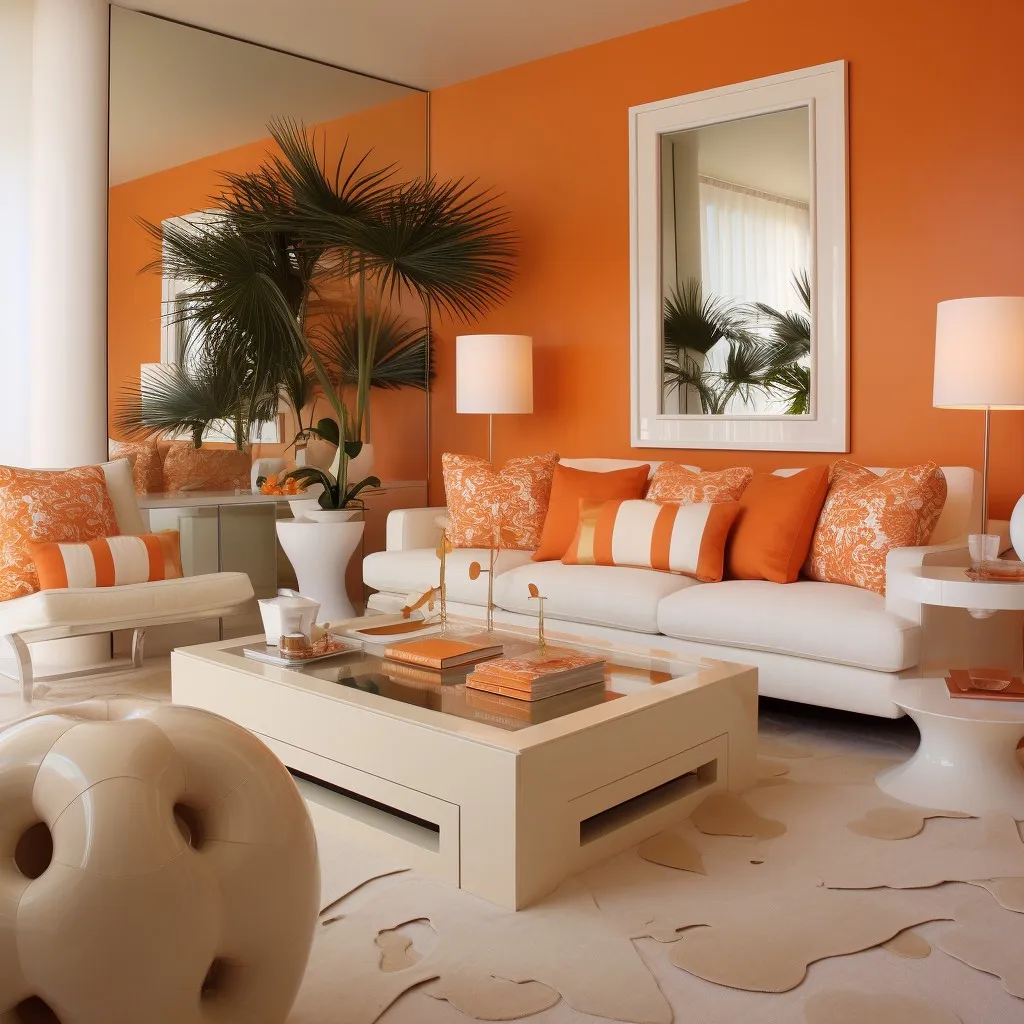 Cream and Orange Colour Combination