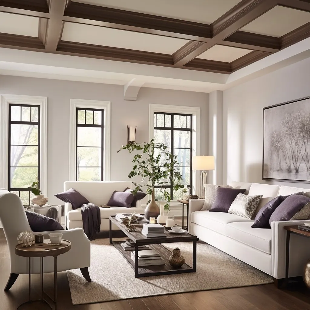 Creamy White and Dark Wood Colour Combination