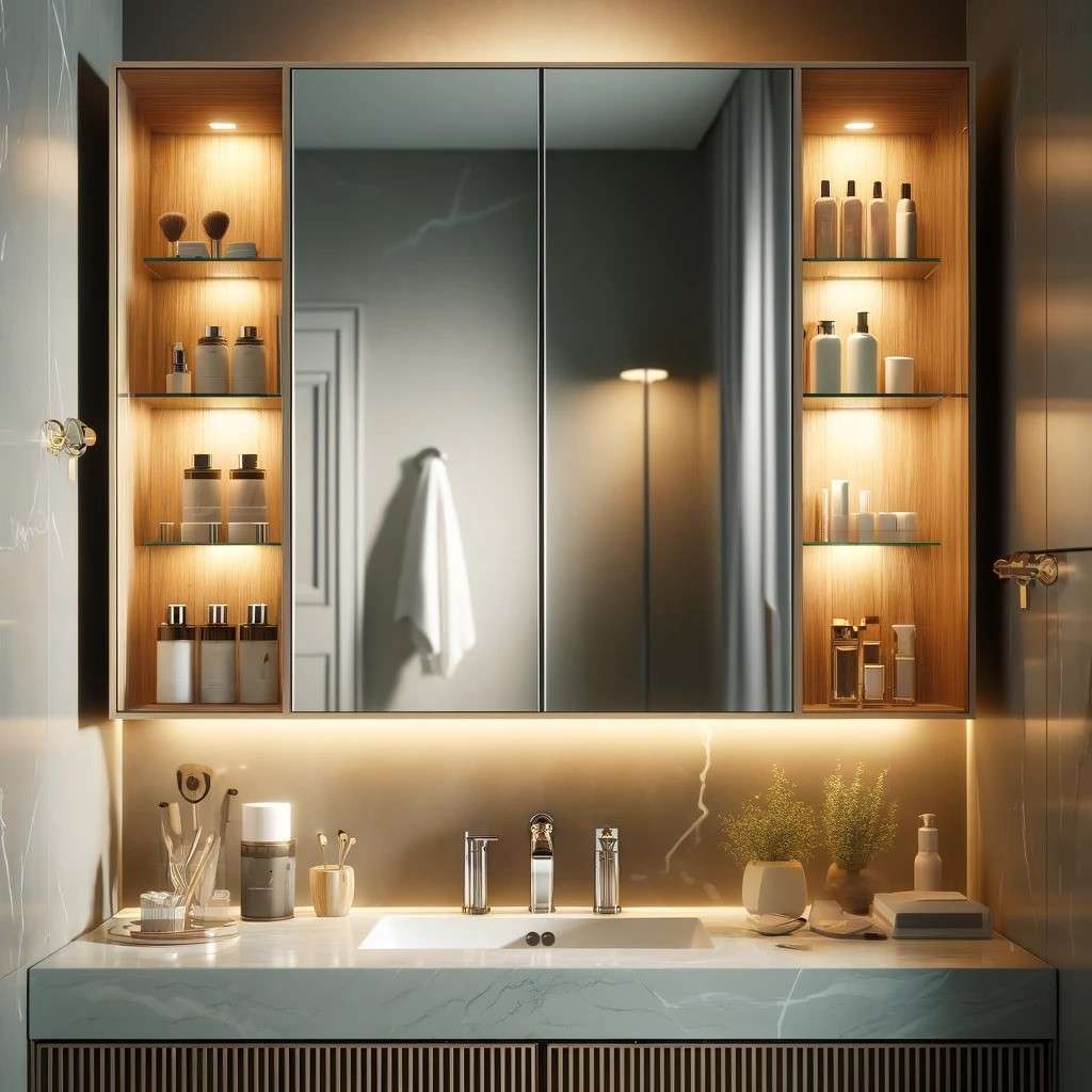 Double Door Bath Mirror Ideas