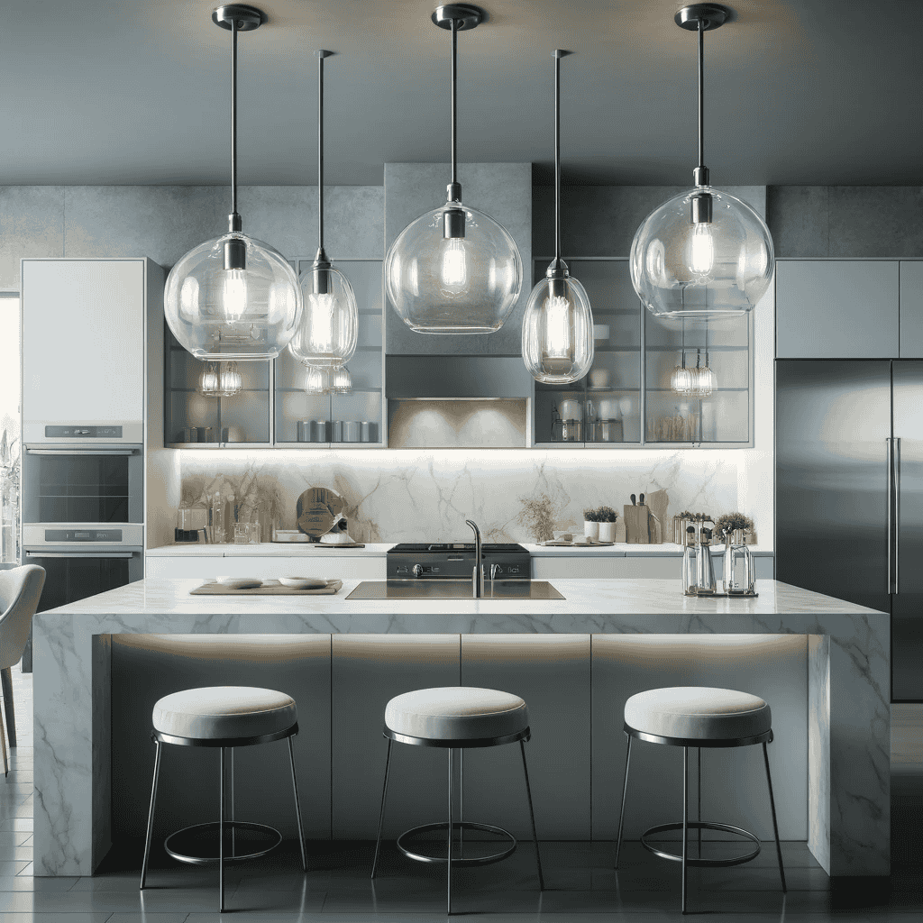 Glass Pendant House Design Light for Your Kitchen Island