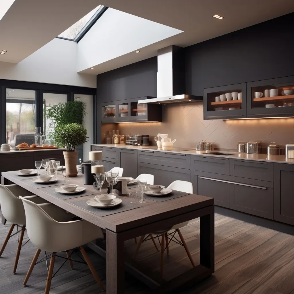 Graphite Grey and Beige Brown Combination