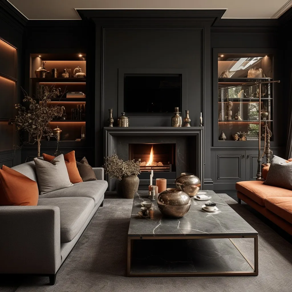Gunmetal Grey and Burnt Sienna Combination
