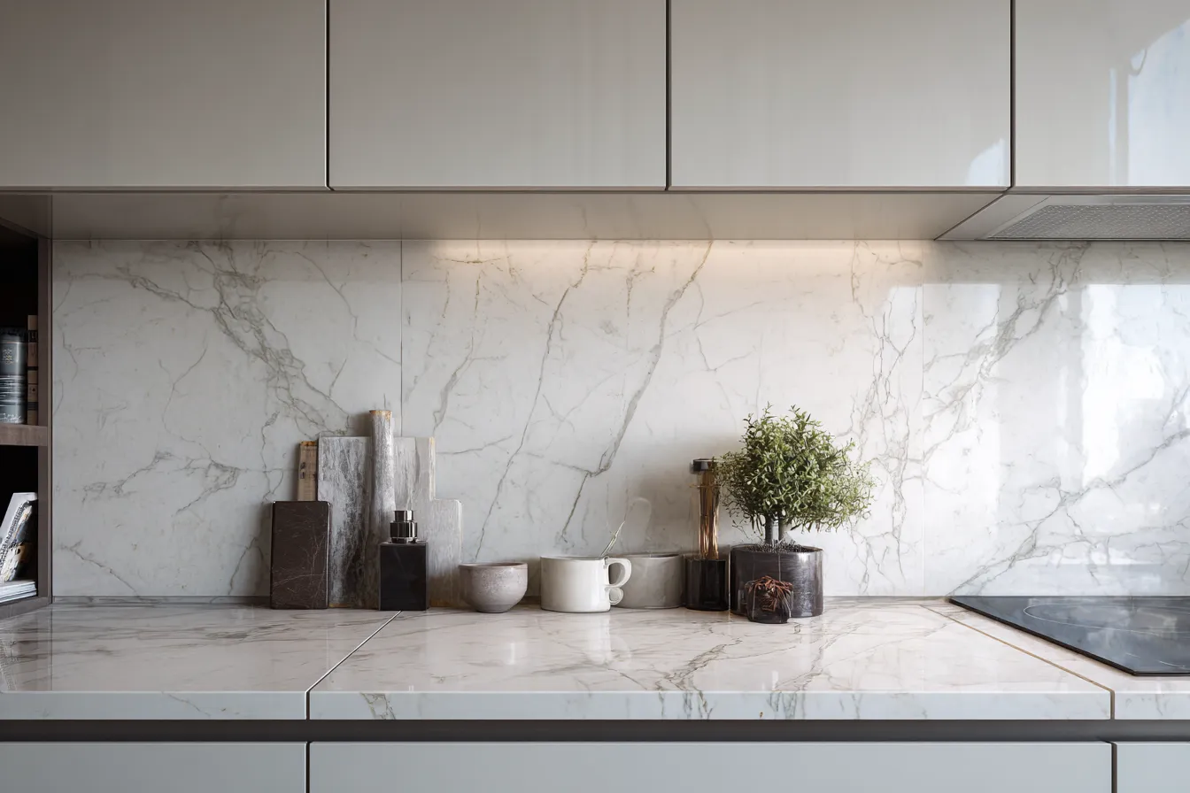 Install Large Format Wall Tiles in small kitchen Install Large Format Wall Tiles- small space simple kitchen design