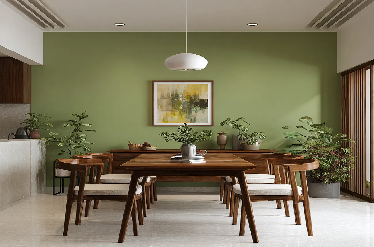 Medium Pista Green Colour Shade for Wall