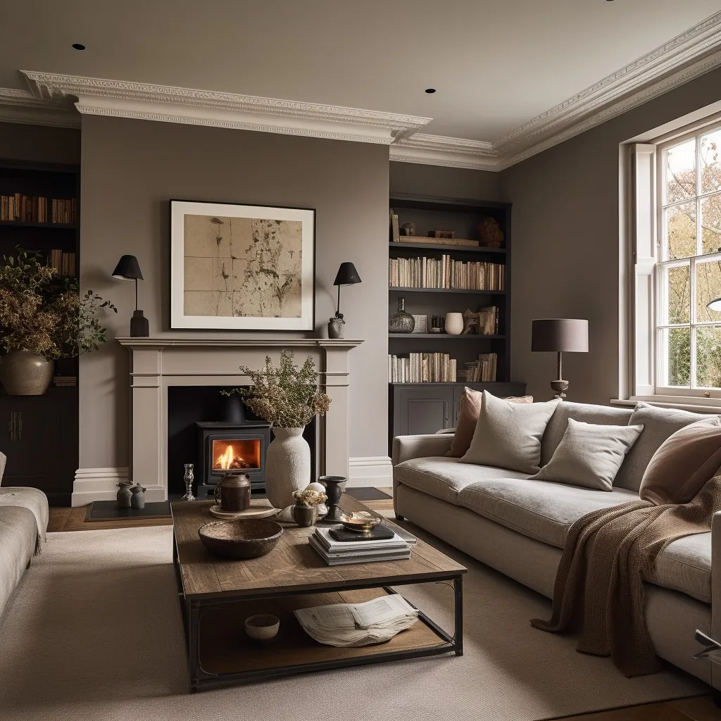 Mist Grey and Umber Brown Combination